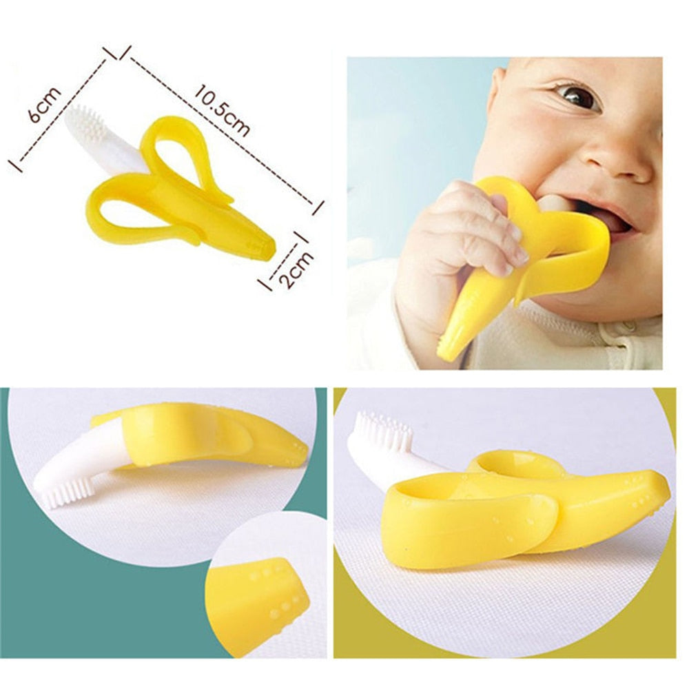 SHARE&CARE Baby Teether Toys Set Banana Teether and Anti Dropping
