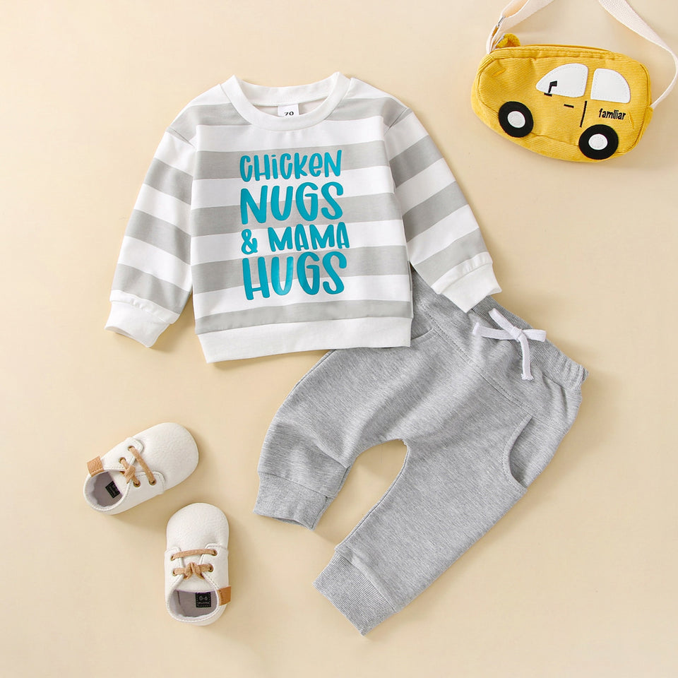 Chicken Nugs & Mama Hugs Sweatshirt + Solid Pant