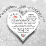 Gratitude for Mom/Grandma/Daughter Heart Necklace