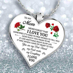 Gratitude for Mom/Grandma/Daughter Heart Necklace