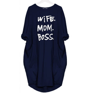 WIFE MOM BOSS Top Punk Large Dress